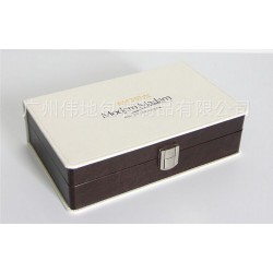 广州化妆品包装盒厂家高档皮盒批发pu皮盒厂家订做
