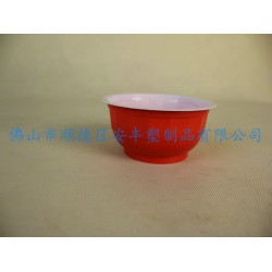 360ml红白双色一次性塑料碗厂家