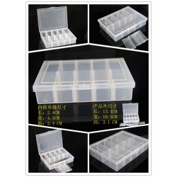 厂家供应包邮透明10格元件盒可拆零件工具盒塑胶盒收纳盒 贴片