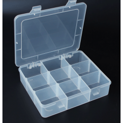 厂家直销9格塑胶盒pp分格收纳盒四方形塑料盒五金配件收纳盒