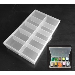 厂家供应固定10格五金电子工具渔具盒元件盒塑胶盒零件盒收纳盒