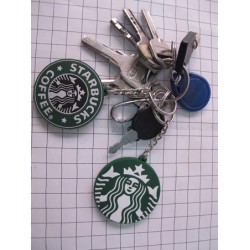 工厂低价供应星巴克PVC钥匙圈  环保滴胶钥匙扣