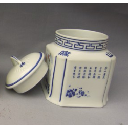 设计加工陶瓷医药罐印刷订单定做陶瓷药材罐药膏罐定制出样制作