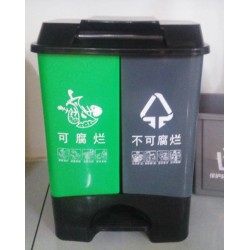 出厂价供应成都长林宾馆双桶塑料垃圾桶