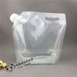 厂家供应现货 5L可折叠饮用水包装 袋大容量储水自立袋可手提