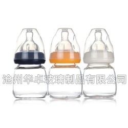 沧州华卓批销大量高质量高硼硅玻奶瓶 玻璃奶瓶 价格优惠