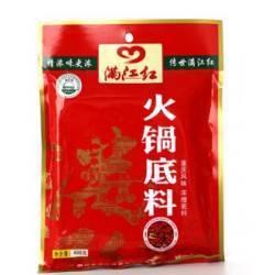 供应500g重庆原味老火锅料调味品彩印包装袋设计图