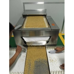 黄豆黑豆杂粮低温烘焙熟化机，微波设备