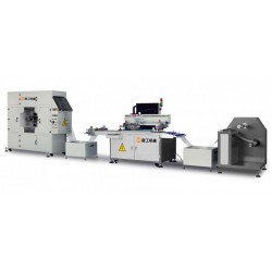 广州丝印机厂家-铜箔全自动丝网印刷机-二次印刷套位精准