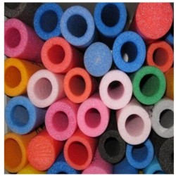 插画珍珠棉EPE彩色棉棒防护器材海绵管聚乙烯空心管材料批发