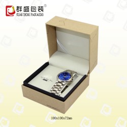 深圳龙岗包装盒厂生产牛皮纸手表盒 订做欧洲风格男士手表盒