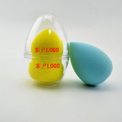 鸡蛋型粉扑盒美妆蛋透明收纳盒海绵粉扑盒子厂家定制