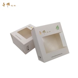 深圳纸盒厂家定制白卡纸盒开窗彩盒印刷LOGO
