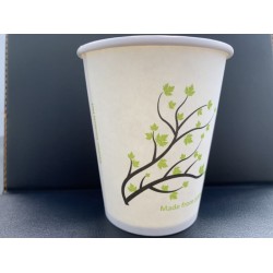 PLA可降解一次性环保咖啡热饮纸杯8oz