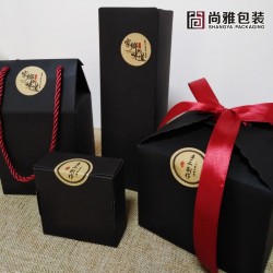 黑卡纸盒 礼品盒 通用包装小礼盒手工制品礼盒