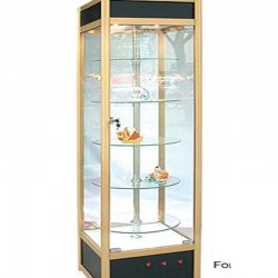 天津厂家直销玻璃展柜定制立式钛合金展示柜工艺品水晶珠宝展示柜