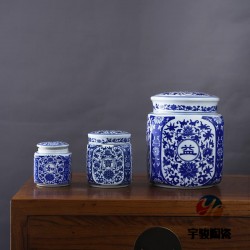 泰安陶瓷罐1斤厂家批发 山东陶瓷膏方罐厂家供应