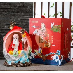 安徽3斤寿星酒瓶加字定做 芜湖陶瓷酒具厂家直销