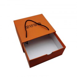 精品男士高端皮带盒 橙色抽拉通用腰带礼品盒厂家定制LOGO