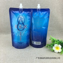 袋装弱碱水吸嘴袋定制印刷图案 475ml富质子态泉水软包装袋