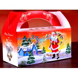 定制圣诞白卡纸小礼盒礼品盒小手袋卡片纸盒印刷LOGO工厂低价