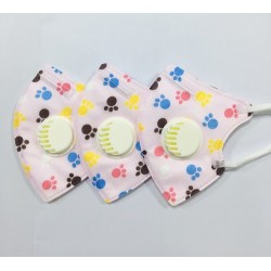 泉州厂家直销婴幼儿童防护口罩水刺布猫爪图案印花
