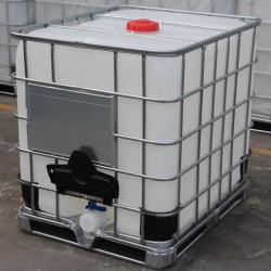 方形白色吨桶 1立方集装运输桶滚塑工艺特1000L公斤厚定制