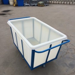 供应塑料方箱 可订制塑料盆K300L印染箱推布车箱食品*