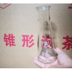 玻璃瓶厂家直销300ml锥形玻璃饮料瓶