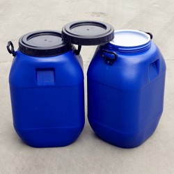 蓝色50L塑料桶 方形50公斤塑料桶