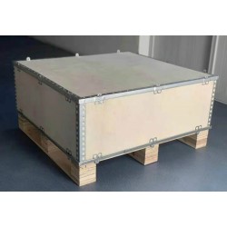 无锡钢边箱生产商，太行木业钢带木箱定做，可拆装可折叠