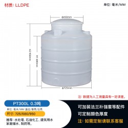 巫山0.3吨塑料水塔 塑料储罐 重庆牛筋水罐厂家