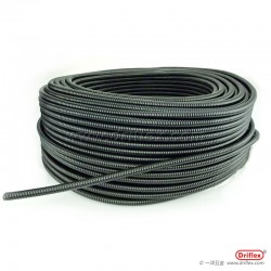 Driflex铁镀锌包塑软管 电线套管 黑色蛇皮管配铁接头