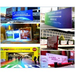 西安临空国际会展中心桁架搭建,临空国际会展kt板易拉宝定做