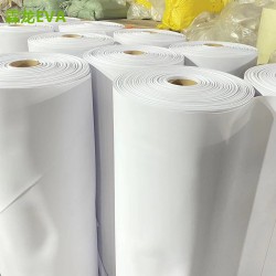 霖龙环保全新A料白色EVA泡棉防水板卷材生产厂家