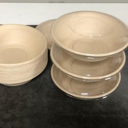 一次性纸碗1000ml圆形外卖打包盒沙拉碗可降解餐具