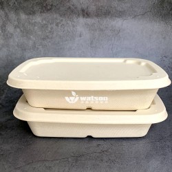 甘蔗浆食品包装盒800ml纸质点心盒一次性环保可降解餐具