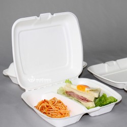 沃森 白色大容量外卖打包盒快餐便当盒可加热环保餐盒