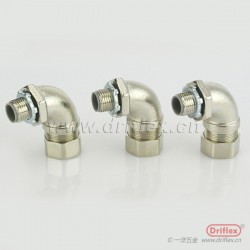 铜镀镍90度软管接头外螺纹弯头NPT3/8”-NPT2”