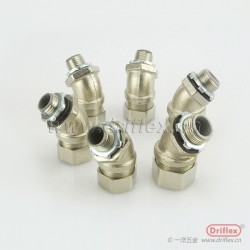 铜镀镍45度接头外螺纹软管连接器NPT3/8”-NPT2”